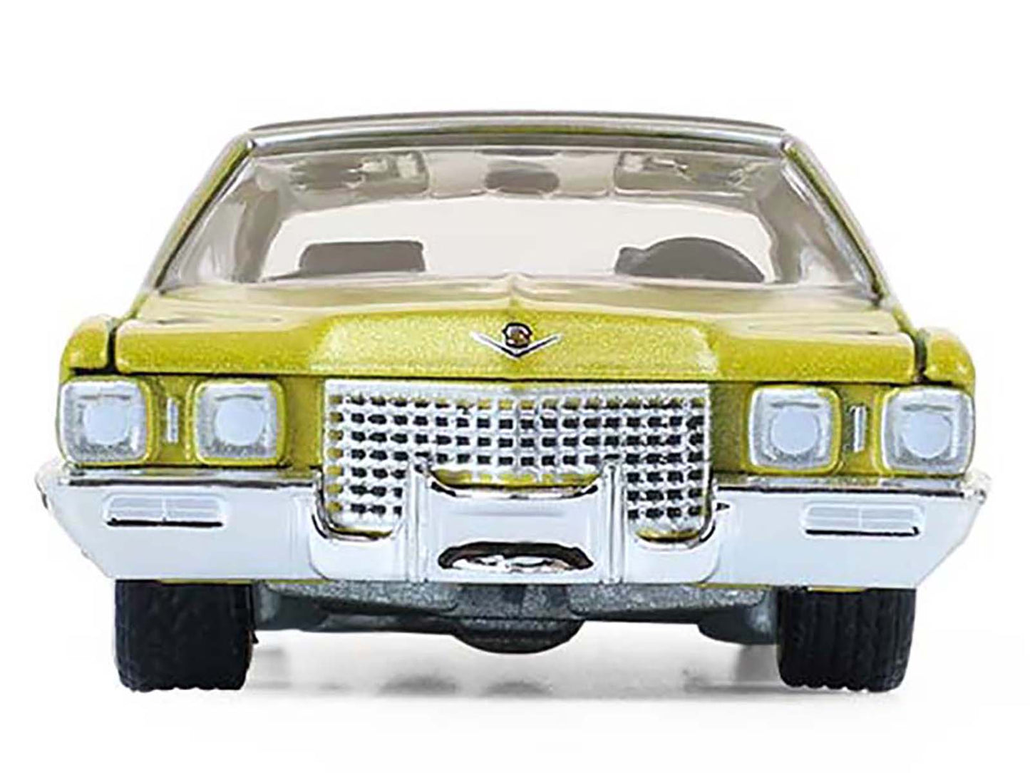 GreenLight 1971 Cadillac Sedan Deville Lowrider Gold Metallic with Black Top "California Lowriders" Series 7 1/64 Diecast Model Car by <h2>1971 Greenlight</h2> <p>High-quality perfect for collectors a