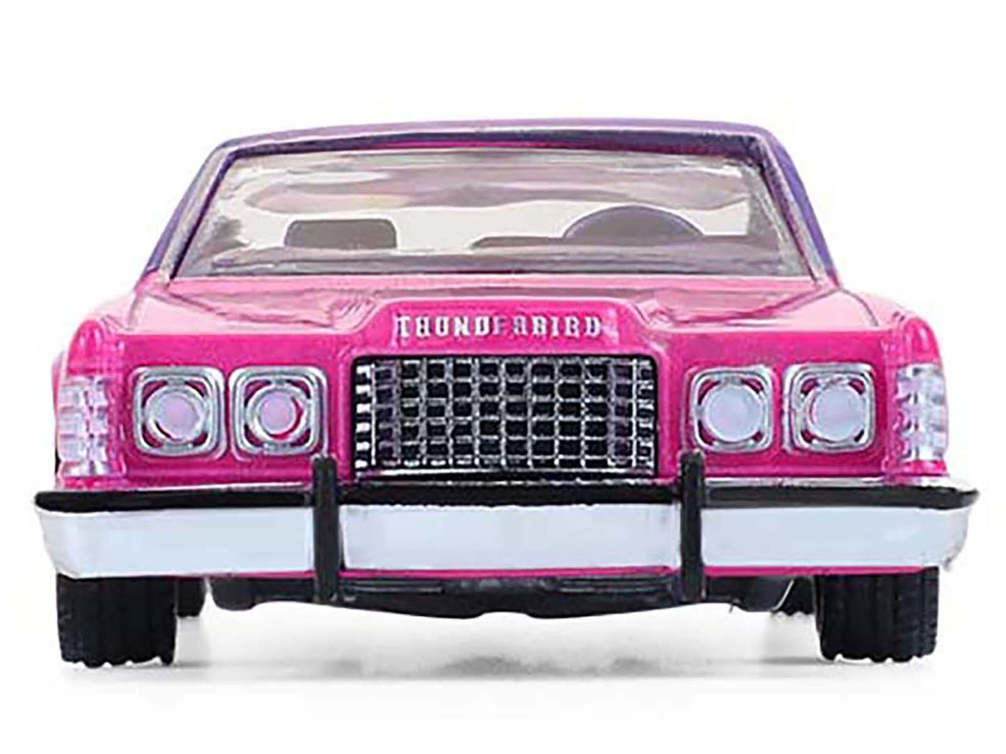 GreenLight 1975 Ford Thunderbird Lowrider Pink Metallic with Purple Top and Graphics Interior "California Lowriders" Series 7 1/64 Diecast Model Car by <h2>1975 Greenlight</h2> <p>High-quality perfect