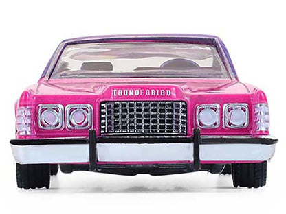 GreenLight 1975 Ford Thunderbird Lowrider Pink Metallic with Purple Top and Graphics Interior "California Lowriders" Series 7 1/64 Diecast Model Car by <h2>1975 Greenlight</h2> <p>High-quality perfect