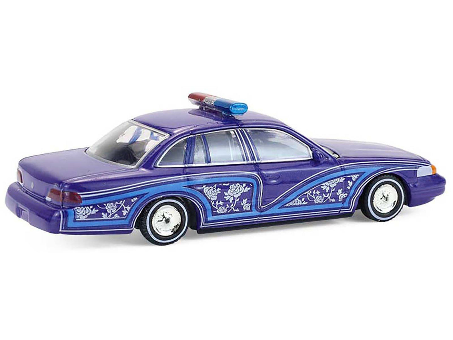 GreenLight 1992 Ford Crown Victoria Lowrider Blue with Graphics and Lightbar "California Lowriders" Series 7 1/64 Diecast Model Car by <h2>1992 Greenlight</h2> <p>High-quality perfect for collectors e