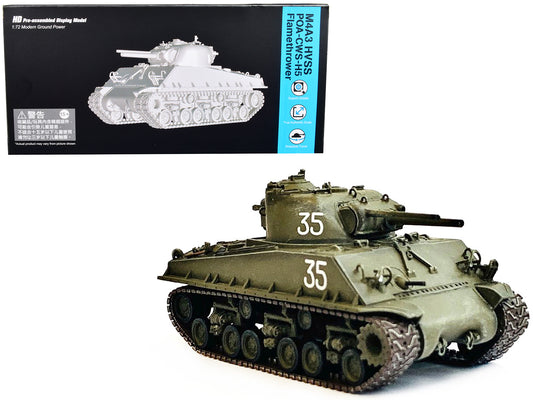 United States M4A3 HVSS POA-CWS-H5 Flamethrower Tank Olive Drab #35 "Hawaii" (1951) "NEO Dragon Armor" Series 1/72 Plastic Model by Dragon Models T&y