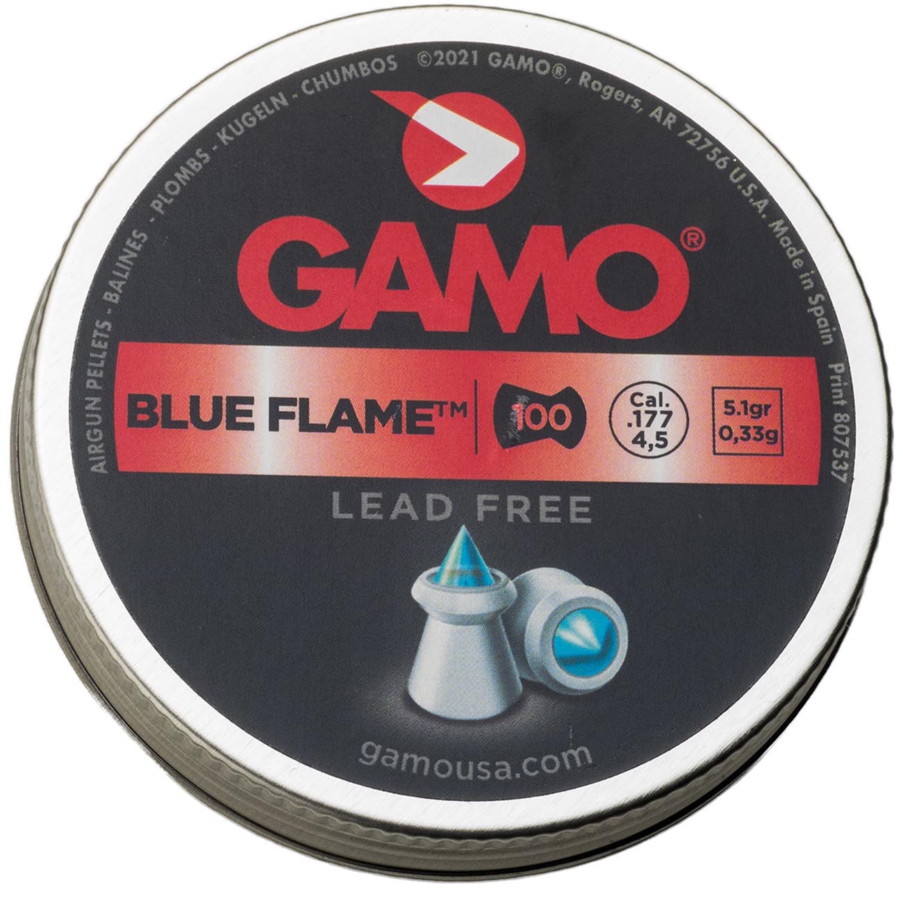Gamo .177cal "Blue Flame" PBA Pellets - 5.4 Grain (100 Count)