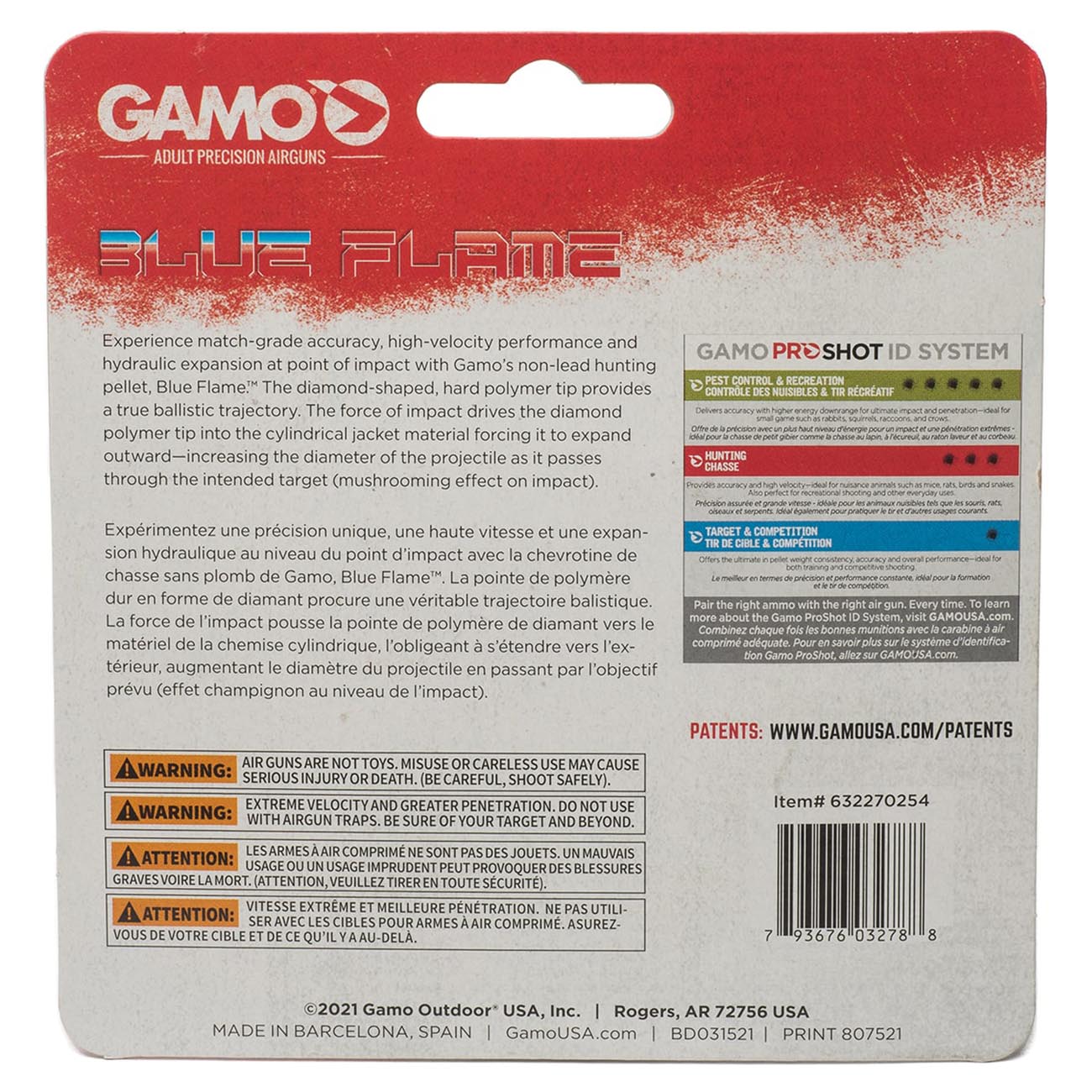 Gamo .177cal "Blue Flame" PBA Pellets - 5.4 Grain (100 Count)