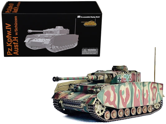 Germany Pz.Kpfw.IV Ausf.H with Schurzen Tank #823 "2.Pz.Div. Normandy" (1944) "NEO Dragon Armor" Series 1/72 Plastic Model by Dragon Models T&y