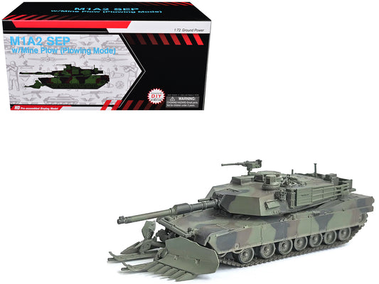United States M1A2 SEP (System Enhancement Package) Tank with Mine Plow (Plowing Mode) "United States Army 1st Battalion 16th Cav. Reg. Fort Knox" (2002)" Green Camouflage "NEO Dragon Armor" Series 1/72 Plastic Model by Dragon Models T&y