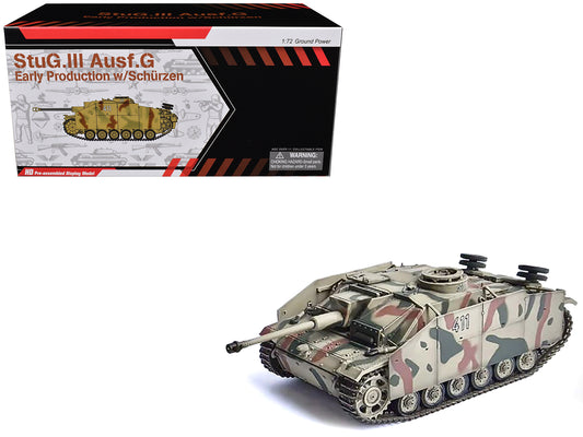 Germany StuG.III Ausf.G Early Production Tank with Schurzen #411 "Panzer Abteilung 115 Italy" (1943) "NEO Dragon Armor" Series 1/72 Plastic Model by Dragon Models T&y