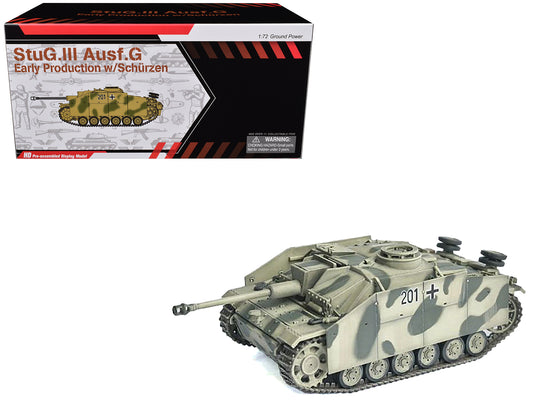 Germany StuG.III Ausf.G Early Production Tank with Schurzen #201 "StuG Brigade 242 Italy" (1943) "NEO Dragon Armor" Series 1/72 Plastic Model by Dragon Models T&y
