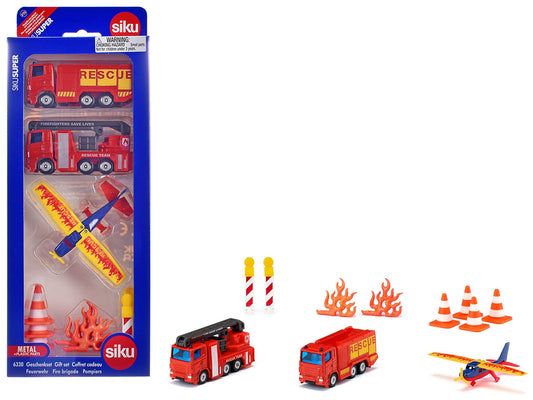 Fire Brigade 11 piece Set T&y Diecast Models by Siku
