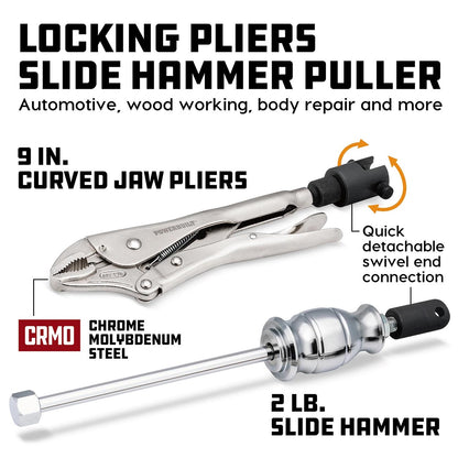 Powerbuilt Slide-Hammer 9" Locking Pliers Set