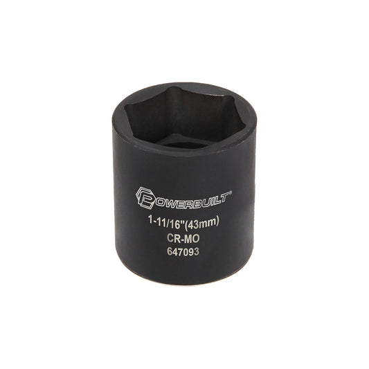 PowerBuilt SAE 1-11/16" Dodge Spindle Nut Impact Socket - 1/2" Drive