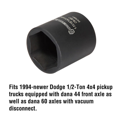 PowerBuilt SAE 1-11/16" Dodge Spindle Nut Impact Socket - 1/2" Drive