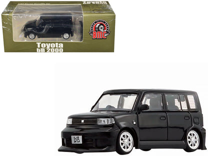 Toyota bB 2000 Van Black with Extra Accessories 1/64 Diecast Model Car by BM Creations