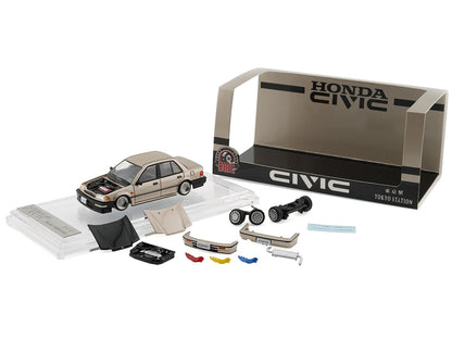 Honda Civic EF2 Champagne Metallic with Alternate Parts 1/64 T&y Diecast Model Car by BM Creations