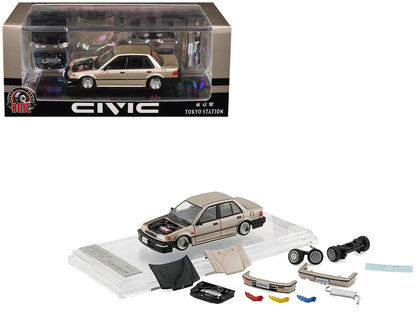Honda Civic EF2 Champagne Metallic with Alternate Parts 1/64 T&y Diecast Model Car by BM Creations