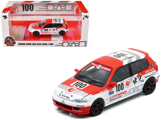 Honda Civic EG6 RHD (Right Hand Drive) #100 Osamu Nakako - Hideki Okada "Mugen Honda" "Japanese Touring Car Championship" (1993) 1/64 T&y Diecast Model Car by BM Creations