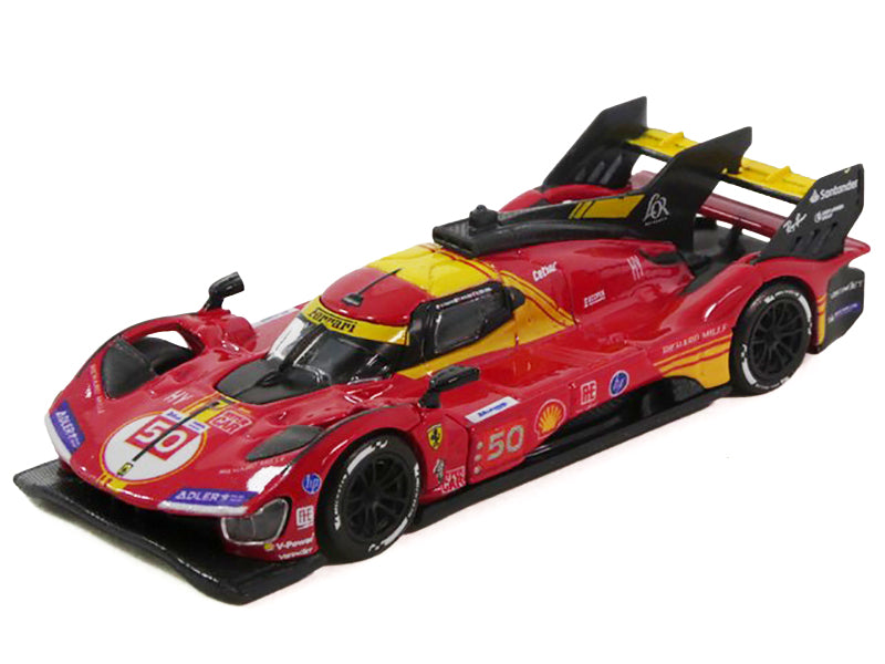 Ferrari 499P #50 Antonio Fuoco - Miguel Molina - Nicklas Nielsen "Ferrari AF Corse" Winner "24 Hours of Le Mans" (2024) 1/64 T&y Diecast Model Car by Polistil