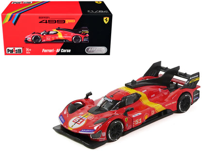Ferrari 499P #51 James Calado - Antonio Giovinazzi - Alessandro Pier Guidi "Ferrari AF Corse" Winner "24 Hours of Le Mans" (2023) 1/64 T&y Diecast Model Car by Polistil