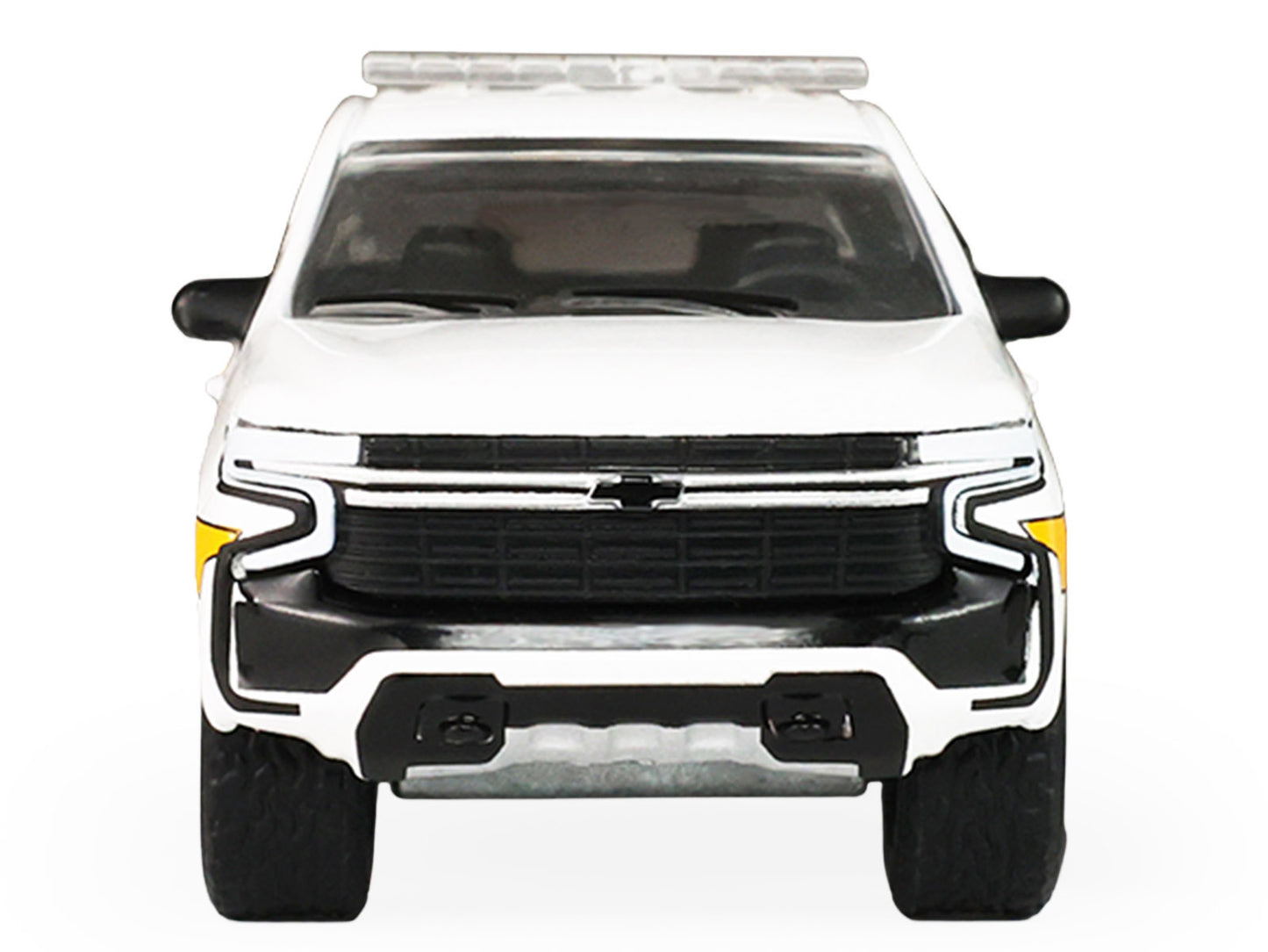 GreenLight 2024 Chevrolet Tahoe "Montgomery County Maryland Fire & Rescue Bethesda-Chevy Chase Squad" White with Yellow Stripes "Fire Rescue" Series #5 1/64 Diecast Model Car by <h2>2024 Greenlight</h