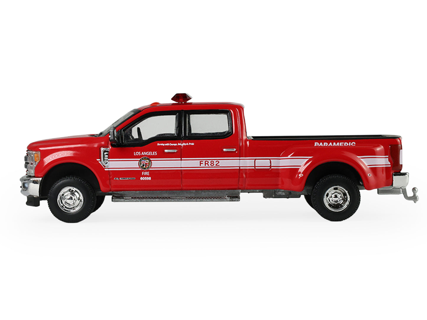GreenLight 2018 Ford F-350 Pickup Truck "Los Angeles Fire Department" Red with White Stripes "Fire & Rescue" Series #5 1/64 Diecast Model Car by <h2>2018 Greenlight</h2> <p>High-quality perfect for co