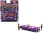 1964 Chevrolet Impala SS 409 Convertible Purple Metallic with Purple and White Interior with 2 Figures Limited Edition to 4950 pieces Worldwide 1/64 T&y Diecast Models by M2 Machines