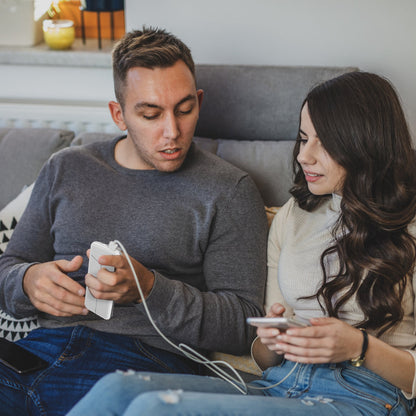 10000Mah Power Bank Portable Charger With Us Plug 2 Built-In Cables External Ba