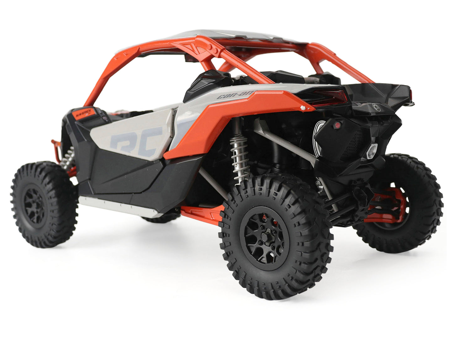 Can-Am Maverick X3 X RC Turbo RR Chalk Gray and Orange 1/12 T&y Diecast Model by BRP Models