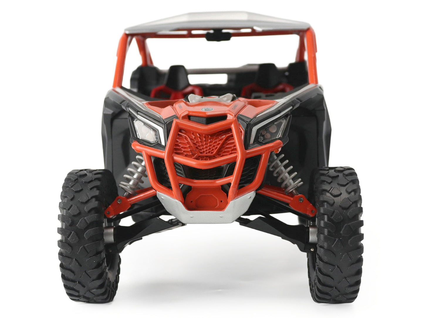 Can-Am Maverick X3 X RC Turbo RR Chalk Gray and Orange 1/12 T&y Diecast Model by BRP Models