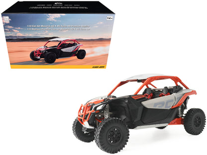 Can-Am Maverick X3 X RC Turbo RR Chalk Gray and Orange 1/12 T&y Diecast Model by BRP Models