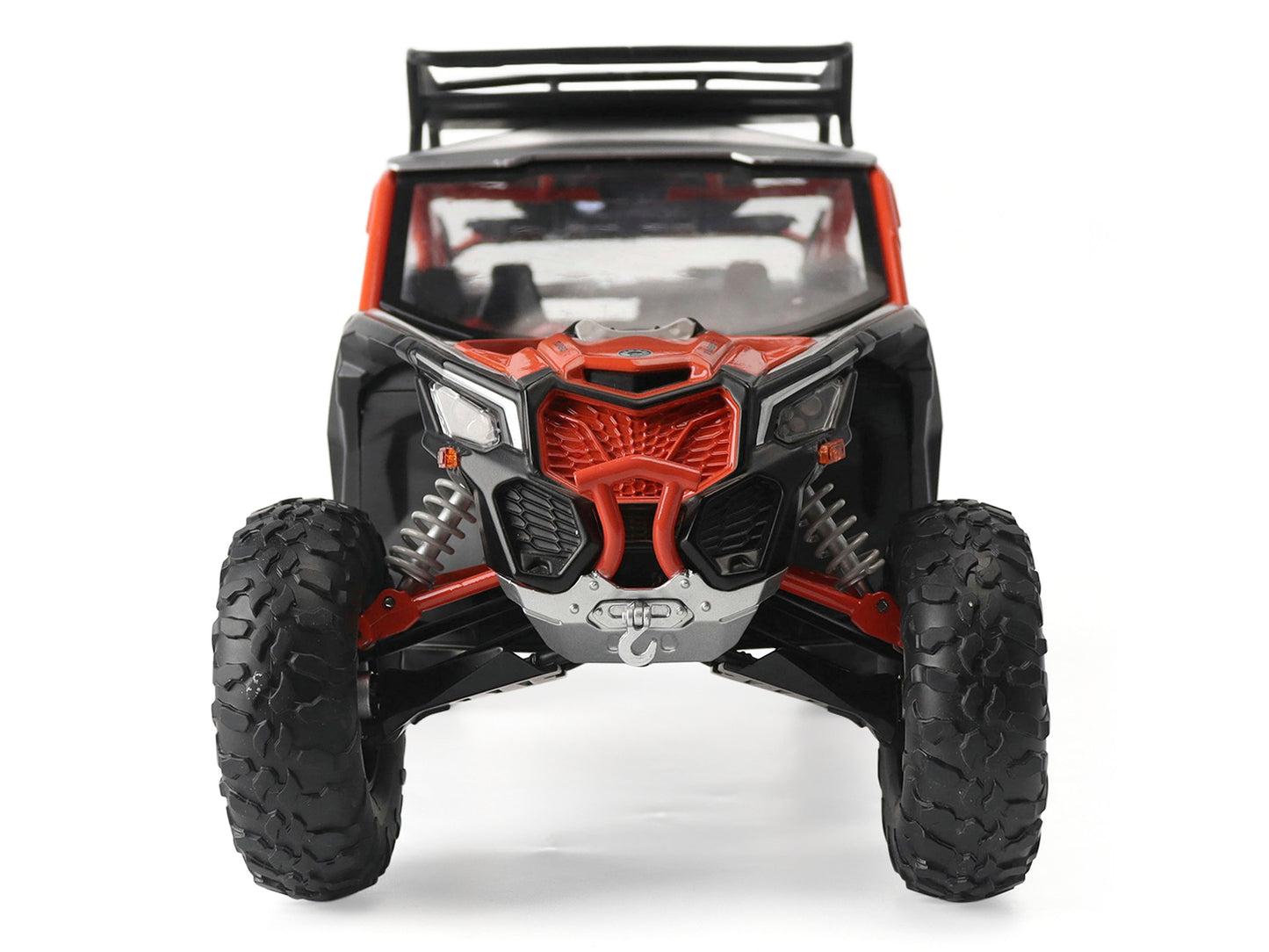 Can-Am Maverick X3 X RS Turbo RR with Roof Rack Chalk Gray and Orange 1/12 T&y Diecast Model by BRP Models