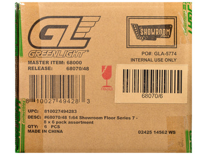 GreenLight "Showroom Floor" Series 7 Set of 6 Cars 1/64 Diecast Model by <h2>"Showroom Greenlight</h2> <p>High-quality car perfect for collectors and enthusiasts. Features detailed interior exterior c