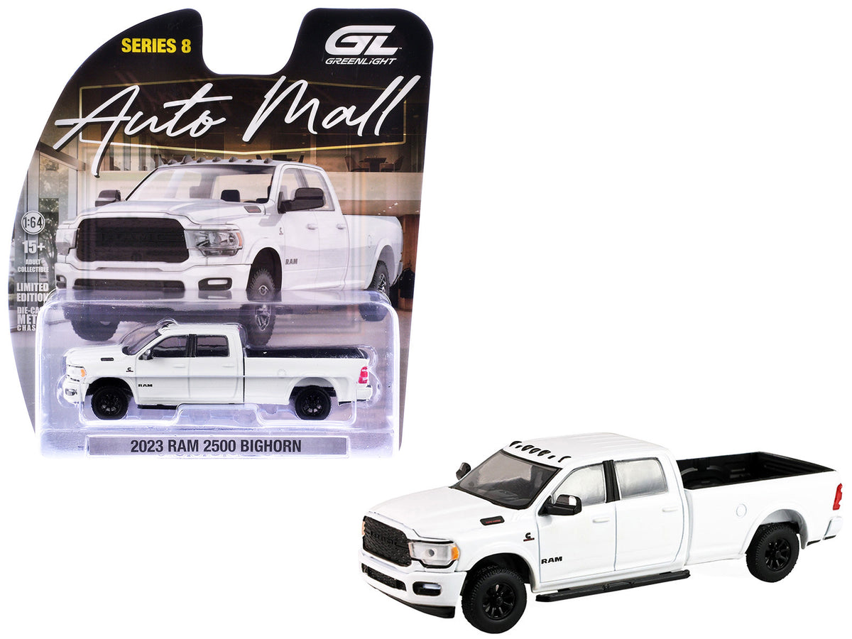 2023 Ram 2500 Bighorn Pickup Truck White 8 1/64 Diecast Model - Greenlight