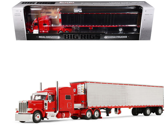 Peterbilt 589 with 78" Mid-Roof Sleeper and 53' Utility Trailer with Reefer "Blackjack Express LLC" Red "Big Rigs" Series II #6 1/64 T&y Diecast Model by DCP/First Gear
