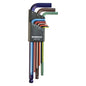 Bondhus ColorGuard Plated Balldriver Metric Ball End HEX L-Key Set (9 Piece)