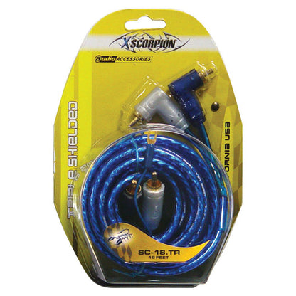 XScorpion 6-Foot Right Angle Triple Shielded RCA Cable with Remote Wire