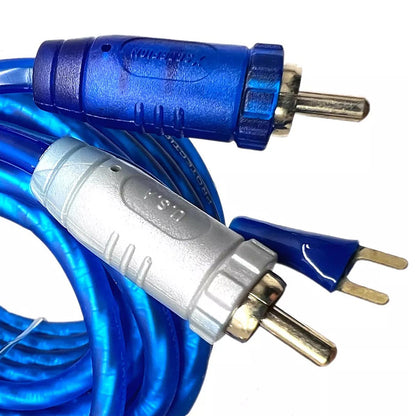 XScorpion 6-Foot Right Angle Triple Shielded RCA Cable with Remote Wire