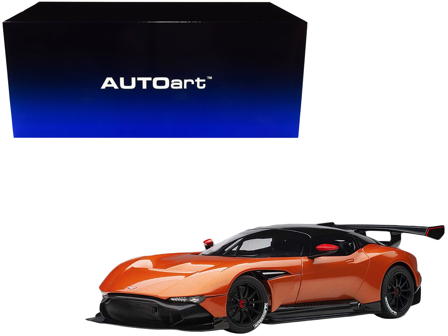 Aston Martin Vulcan Madagascar Orange with Carbon Top 1/18 Model Car by Autoart <h2>Aston Autoart</h2> <p>High-quality diecast perfect for collectors and enthusiasts. Features detailed interior exteri