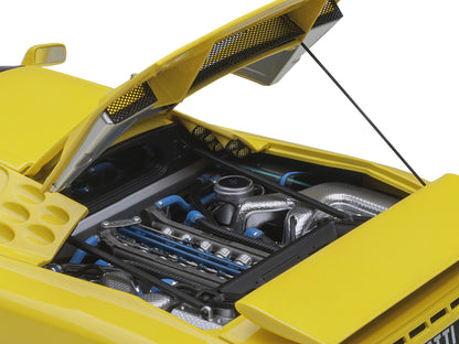 Bugatti EB110 SS Super Sport Giallo Yellow with Silver Wheels 1/18 Model Car by Autoart <h2>Bugatti Autoart</h2> <p>High-quality diecast perfect for collectors and enthusiasts. Features detailed inter