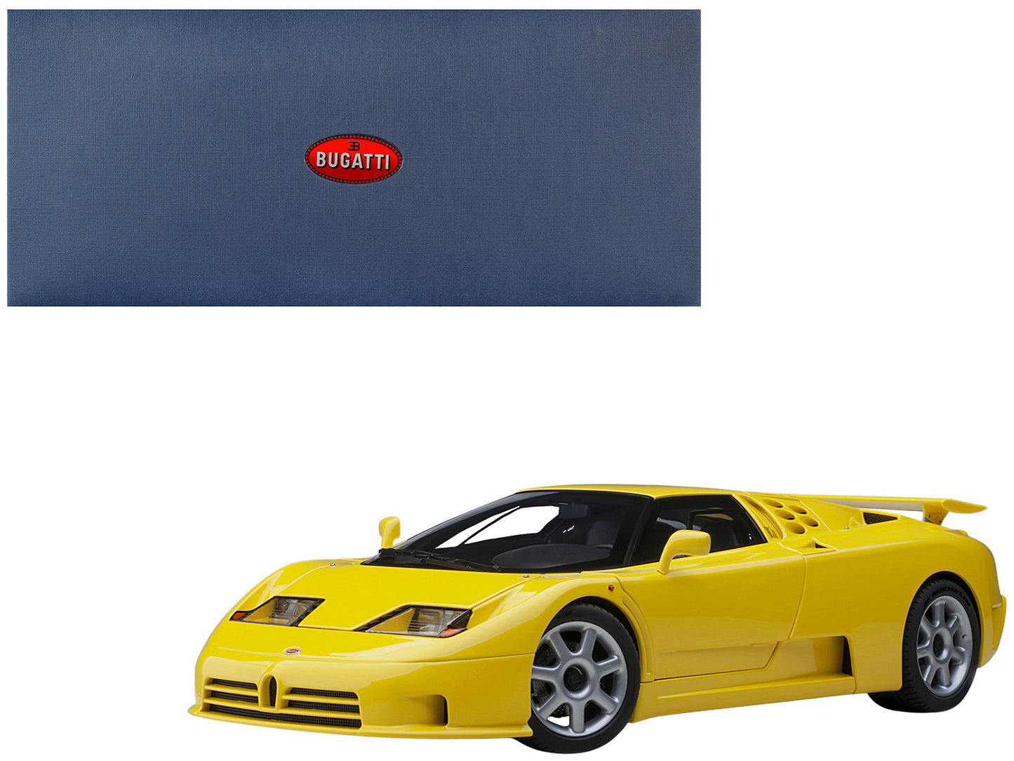 Bugatti EB110 SS Super Sport Giallo Yellow with Silver Wheels 1/18 Model Car by Autoart <h2>Bugatti Autoart</h2> <p>High-quality diecast perfect for collectors and enthusiasts. Features detailed inter