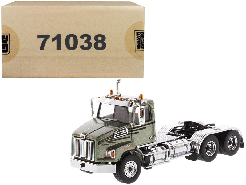 Western Star 4700 SB Tandem Day Cab Tractor Metallic Olive Green 1/50 Diecast Model by Masters <h2>Western Masters</h2> <p>High-quality car perfect for collectors and enthusiasts. Features detailed in