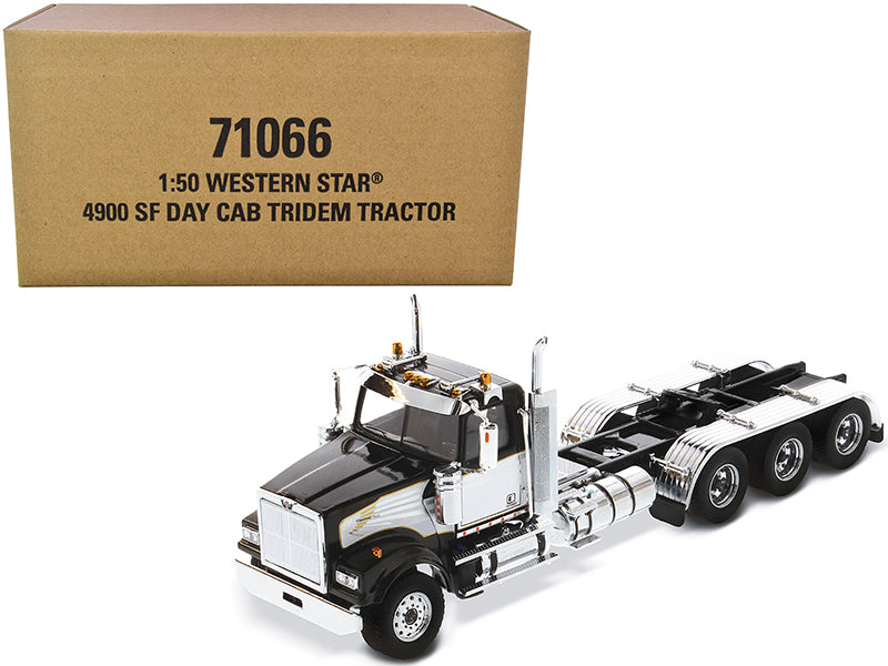Western Star 4900 SF Tridem Day Cab Truck Tractor Black "Transport Series" 1/50 Diecast Model by Masters <h2>Western Masters</h2> <p>High-quality car perfect for collectors and enthusiasts. Features d