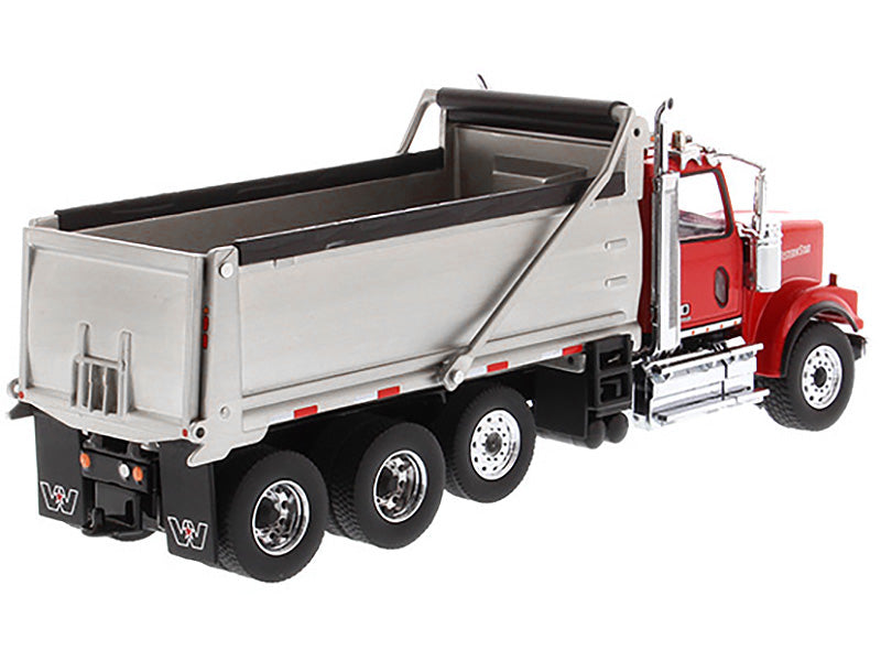 Western Star 4900 SF Dump Truck Red and Silver 1/50 Diecast Model by Masters <h2>Western Masters</h2> <p>High-quality car perfect for collectors enthusiasts. Features detailed interior exterior crafts
