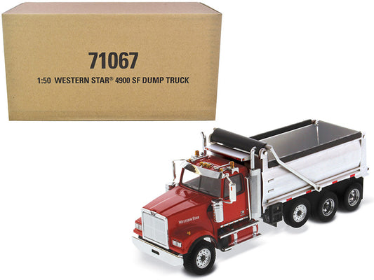 Western Star 4900 SF Dump Truck Red and Silver 1/50 Diecast Model by Masters <h2>Western Masters</h2> <p>High-quality car perfect for collectors enthusiasts. Features detailed interior exterior crafts