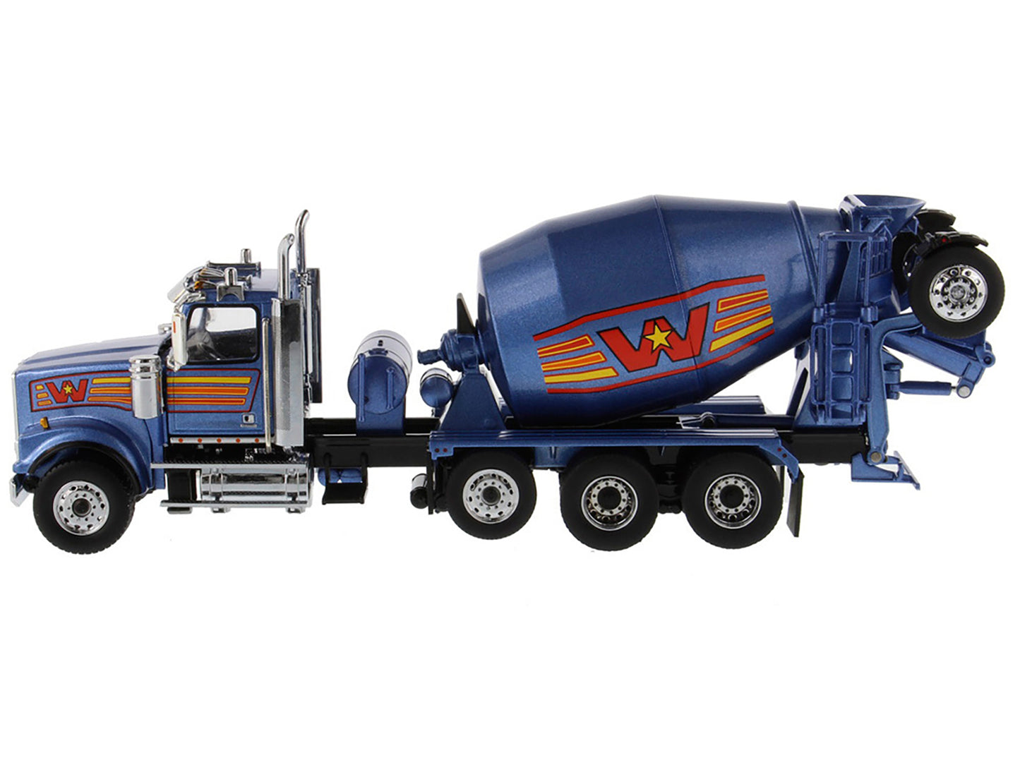 Western Star 4900 with Bridgemaster McNeilus Mixer Blue Metallic "Transport Series" 1/50 Diecast Model by Masters <h2>Western Masters</h2> <p>High-quality car perfect for collectors and enthusiasts. F
