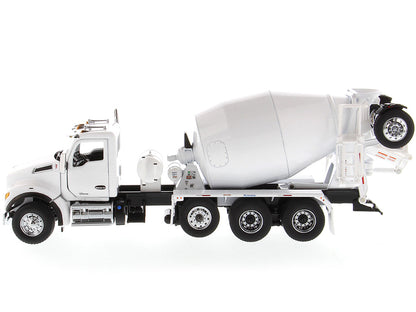 Kenworth T880 SFFA with McNeilus Bridgemaster Concrete Mixer White "Transport Series" 1/50 T&y Diecast Model by T&y Diecast Masters