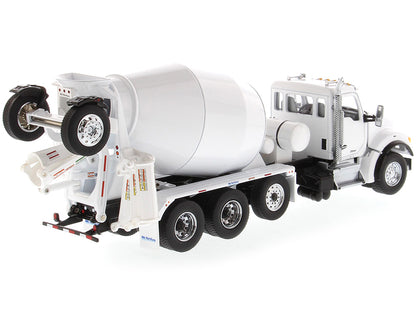 Kenworth T880 SFFA with McNeilus Bridgemaster Concrete Mixer White "Transport Series" 1/50 T&y Diecast Model by T&y Diecast Masters