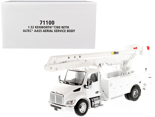 Kenworth T380 with Altec AA55 Aerial Service Truck White "Transport Series" 1/32 T&y Diecast Model by T&y Diecast Masters