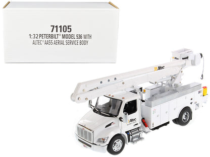Peterbilt 536 Truck with Altec AA55 Aerial Service Body White "Transport Series" 1/32 Diecast Model by Masters <h2>Peterbilt Masters</h2> <p>High-quality car perfect for collectors and enthusiasts. Fe