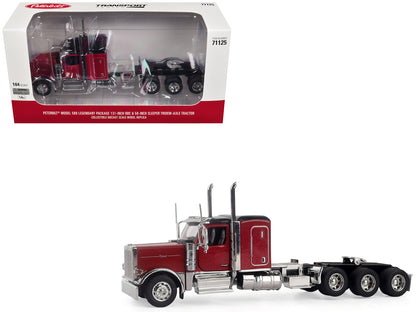 Peterbilt 589 Tridem-Axle Legendary Package Truck Tractor with 58" Sleeper Legendary Red "Transport Series" 1/64 T&y Diecast Model by T&y Diecast Masters