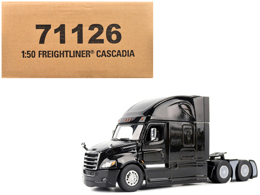 Freightliner New Cascadia Sleeper Cab Truck Tractor Black "Transport Series" 1/50 T&y Diecast Model by T&y Diecast Masters