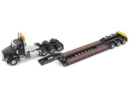 Kenworth T880 SBFA Tridem Truck with Trail King HDG Lowboy Trailer Black "Transport Series" 1/50 Diecast Model by Masters <h2>Kenworth Masters</h2> <p>High-quality car perfect for collectors and enthu
